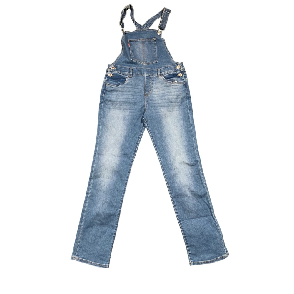 Levi's Youth Girls Denim Overalls Blue‎ Jeans Size 16 Straight Casual School